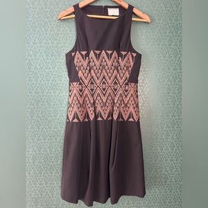 GARY GRAHAM Rare Hand Embroidered Wool Blend Sleeveless Suiting Dress EUC Size 2